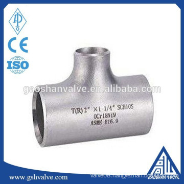 ANSI B16.9 stainless steel cf8 reducing tee